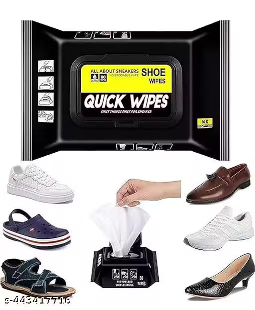 Instant Shoe Cleaning Wipes (Pack of 80) + FREE Shoes Grip Pair