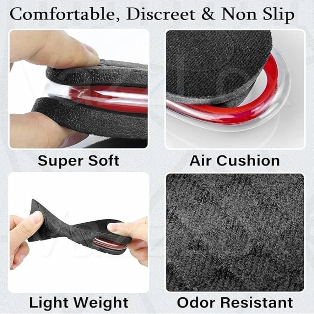 Height Increase Insoles – Adjustable 4-Layer Shoe Lifts for Men & Women | Heel Booster up to 9cm